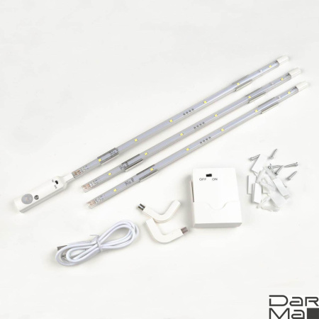 Мебельный светодиодный светильник Uniel ULM-F42-3W/4200K Sensor IP20 White UL-00002889