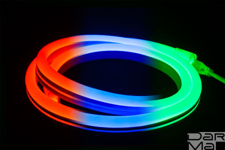 ГИБКИЙ НЕОН RGB DarMa, 120 SMD2835 LED/M, IP65, 50/60Hz, 50м бухта, кр. реза 1метр
