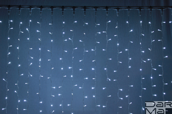 LED- PL-1920-240V-2*1.5M-W/С-F(CW)  (белые светодиоды/прозрачный пр), FLASH холодный белый 2023