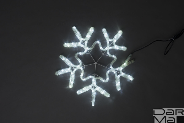 LED-XM-(FR)-2D-CK006-С-W-F(W)  White Снежинка 56х57см, 230V, Flash