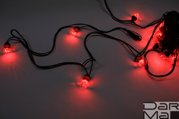 LED-2BLR-2835-50CM-10M-240V-R/BL, Белт-лайт с лампами красный/черный пр.