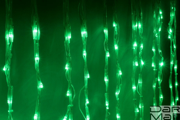 LED-XP-1344-230V Green Световой дождь 2,4х3,6м