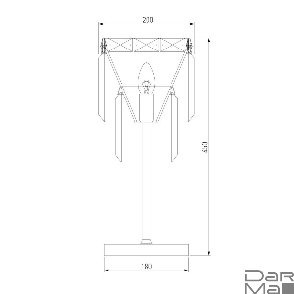 Настольная лампа Eurosvet Elegante 01136/1 хром/прозрачный хрусталь Strotskis