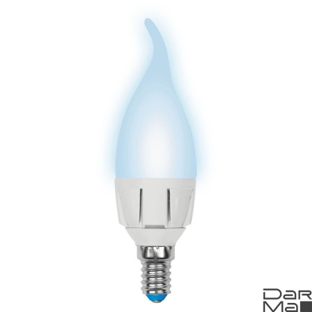 Лампа светодиодная диммируемая Uniel E14 7W 4000K матовая LED-CW37 7W/4000K/E14/FR/DIM PLP01WH UL-00004298