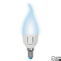 Лампа светодиодная диммируемая Uniel E14 7W 4000K матовая LED-CW37 7W/4000K/E14/FR/DIM PLP01WH UL-00004298